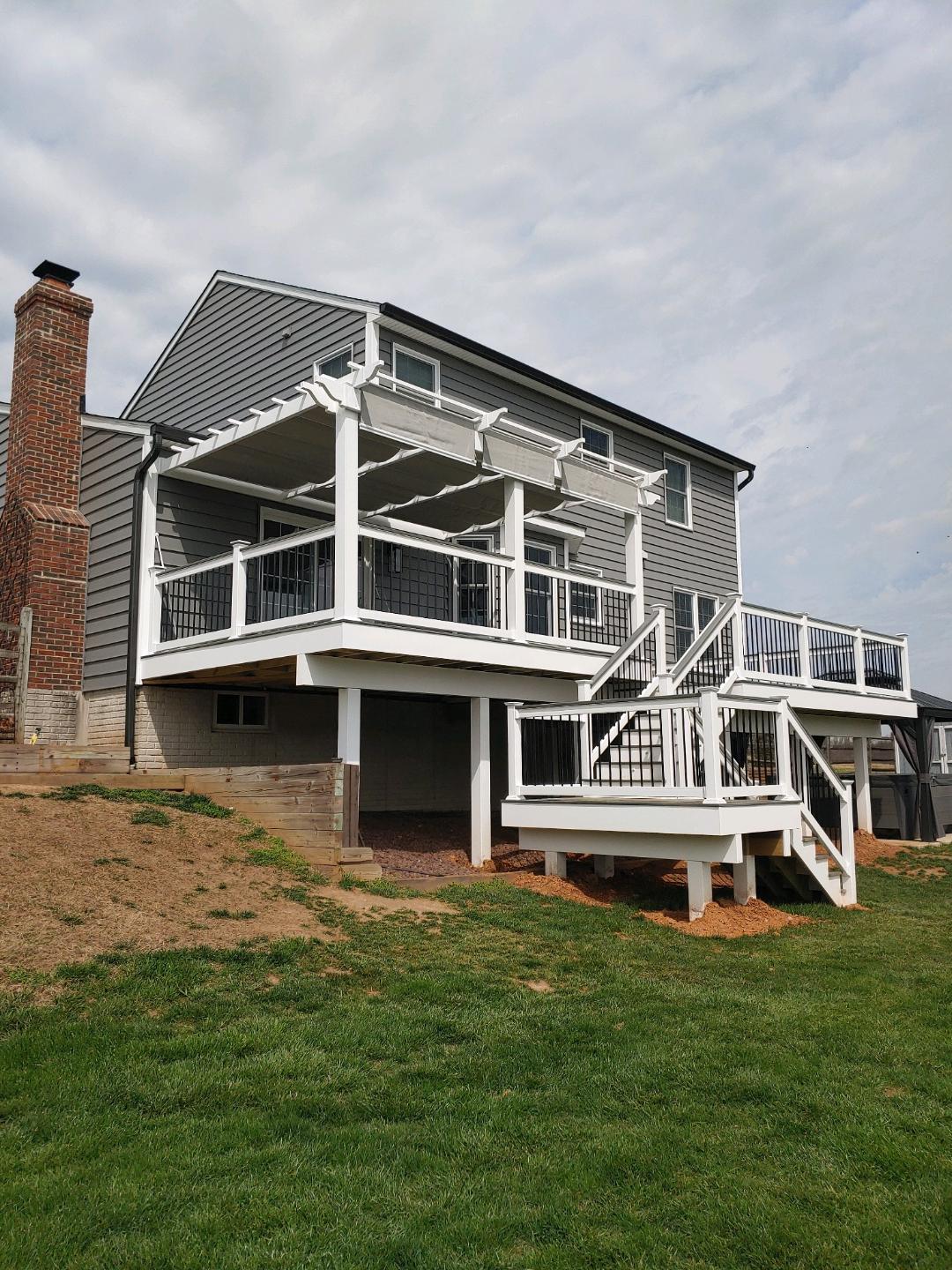 archway deck roof stairs awning